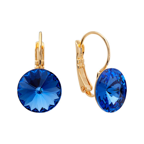 Earrings "Klaris II (Sapphire)" with Swarovski™ crystals